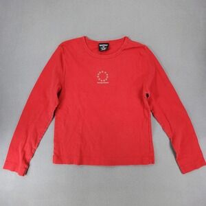 Polo Jeans Company Ralph Lauren Red Long Sleeve Crew Neck T Shirt Women's Size L